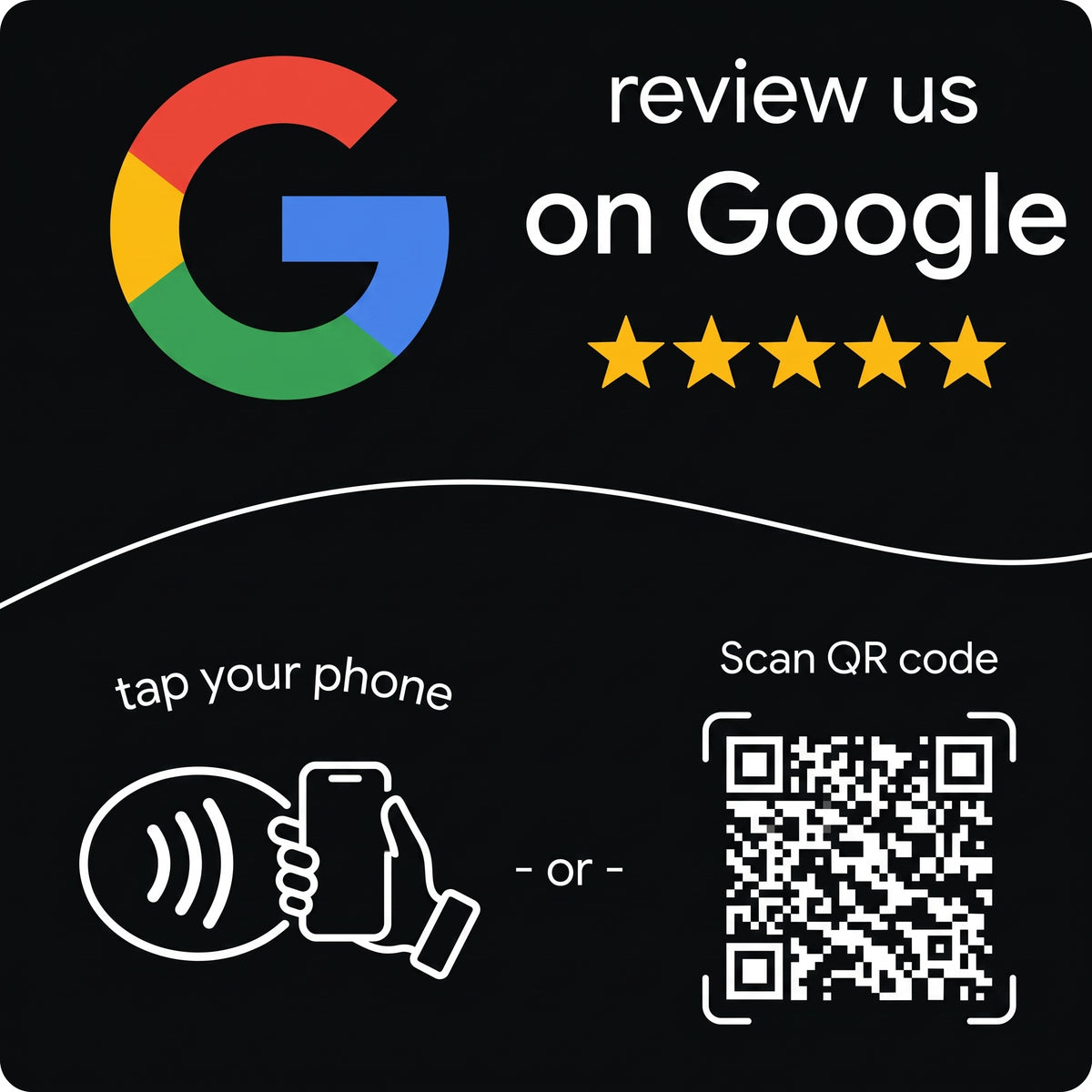 Placa NFC para reseñas de Google