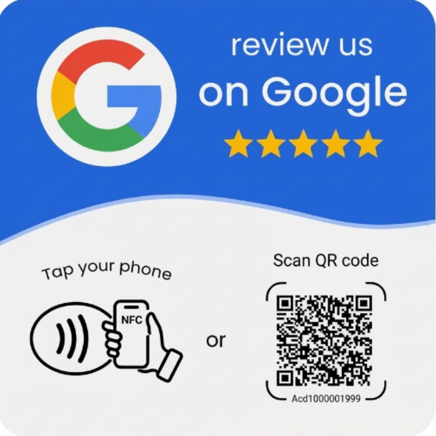 Placa NFC para reseñas de Google