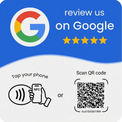 Placa NFC para reseñas de Google